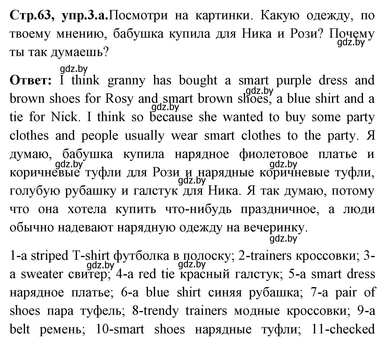 Решение номер 3 (страница 63) гдз по английскому языку 7 класс Юхнель, Демченко, учебное пособие