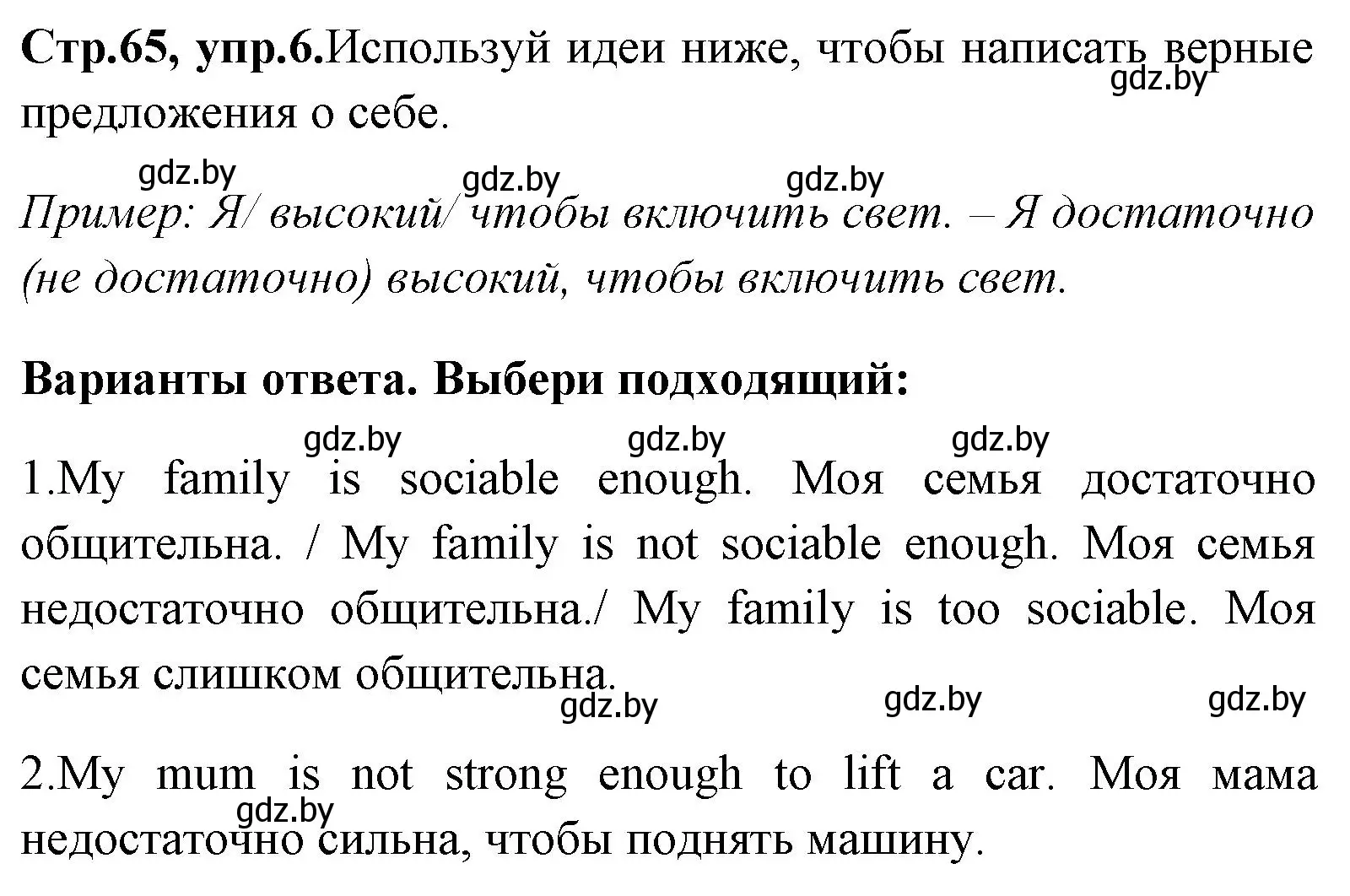 Решение номер 6 (страница 65) гдз по английскому языку 7 класс Юхнель, Демченко, учебное пособие