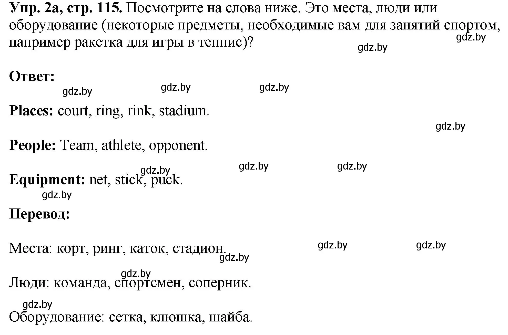 Решение номер 2 (страница 115) гдз по английскому языку 7 класс Юхнель, Демченко, учебное пособие