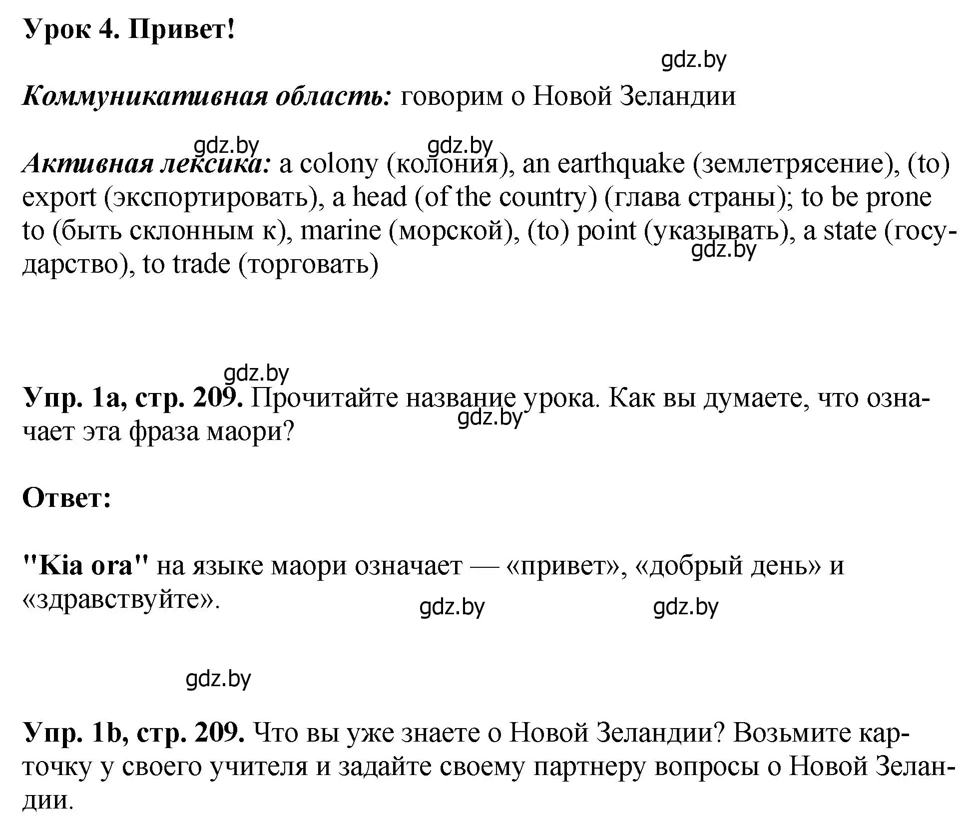 Решение номер 1 (страница 209) гдз по английскому языку 7 класс Юхнель, Демченко, учебное пособие