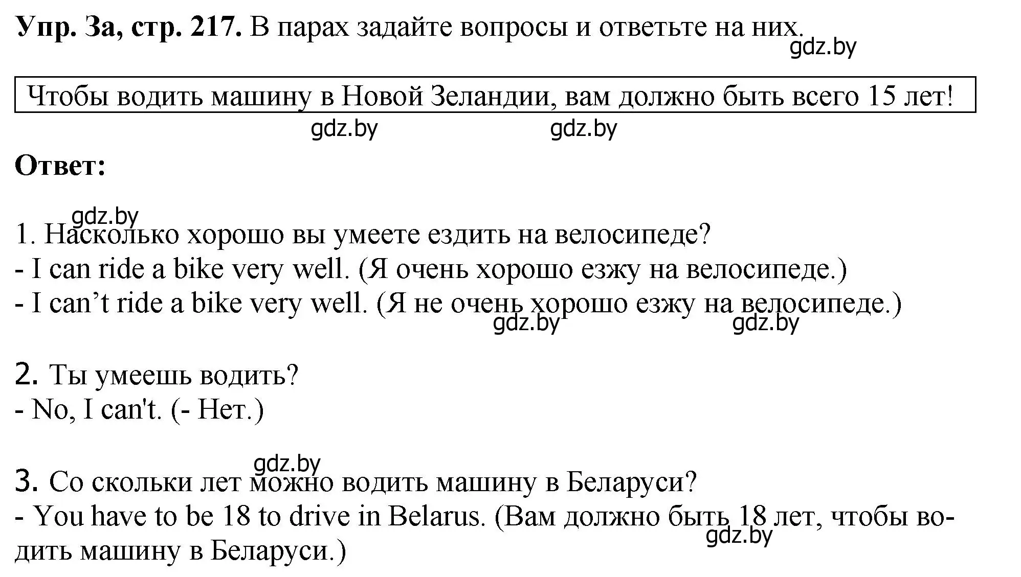 Решение номер 3 (страница 217) гдз по английскому языку 7 класс Юхнель, Демченко, учебное пособие