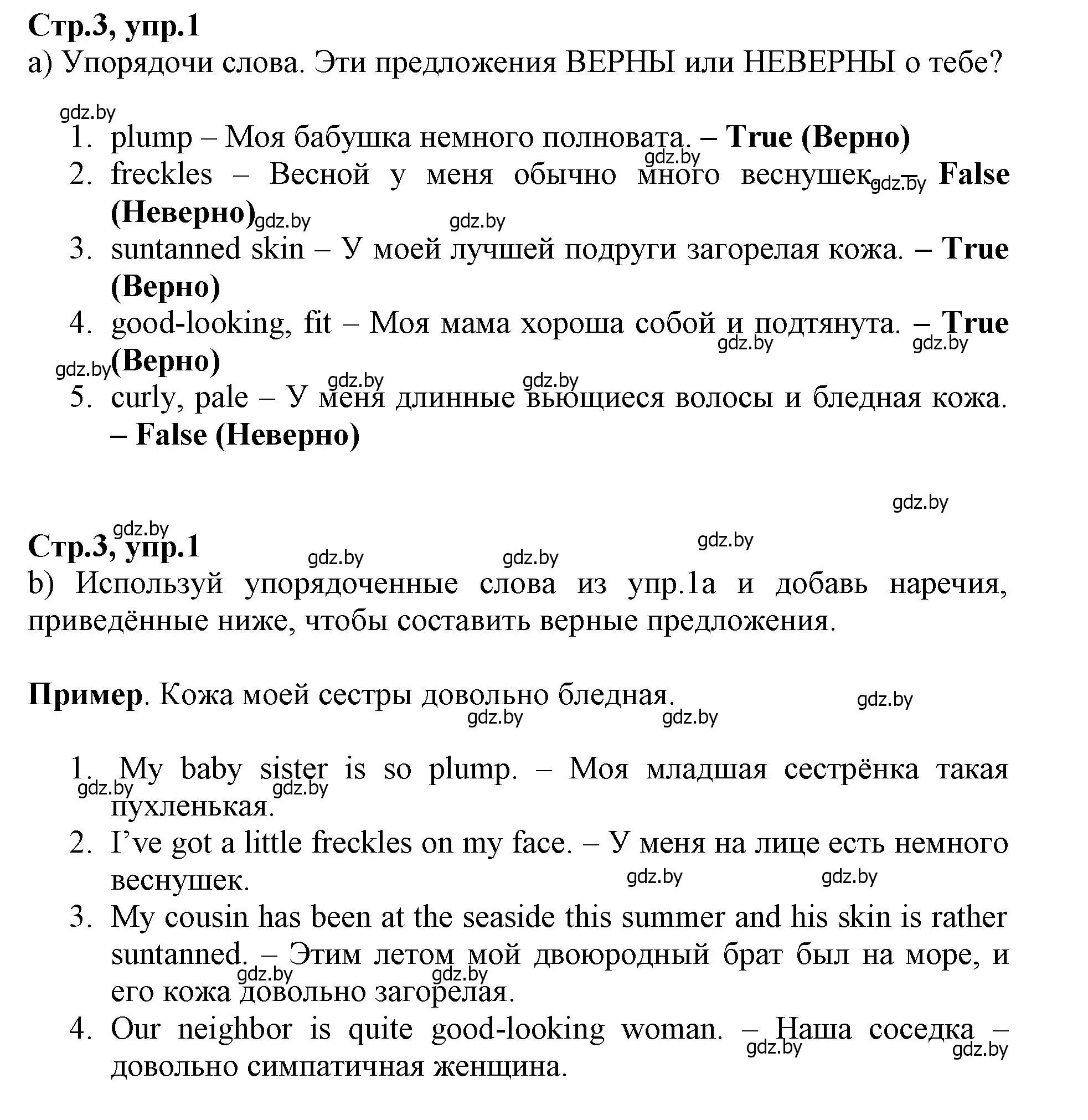 Решение номер 1 (страница 3) гдз по английскому языку 7 класс Демченко, Севрюкова, рабочая тетрадь 1 часть