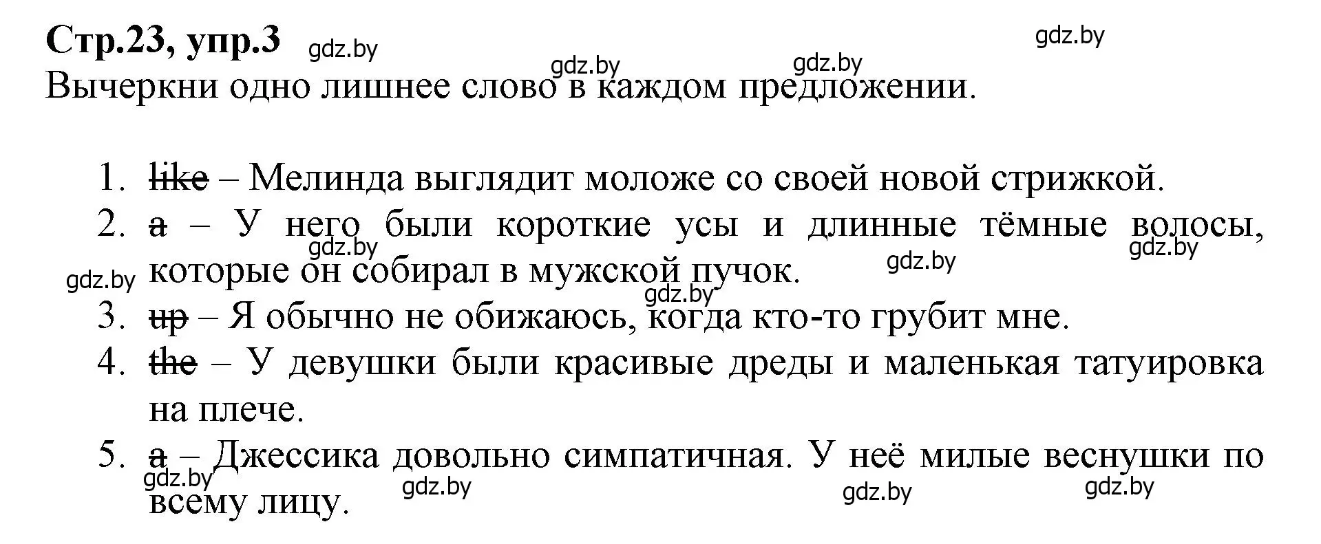 Решение номер 3 (страница 23) гдз по английскому языку 7 класс Демченко, Севрюкова, рабочая тетрадь 1 часть