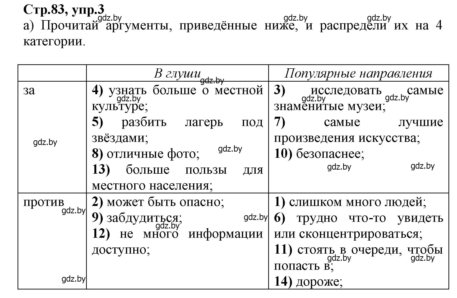 Решение номер 3 (страница 83) гдз по английскому языку 7 класс Демченко, Севрюкова, рабочая тетрадь 2 часть