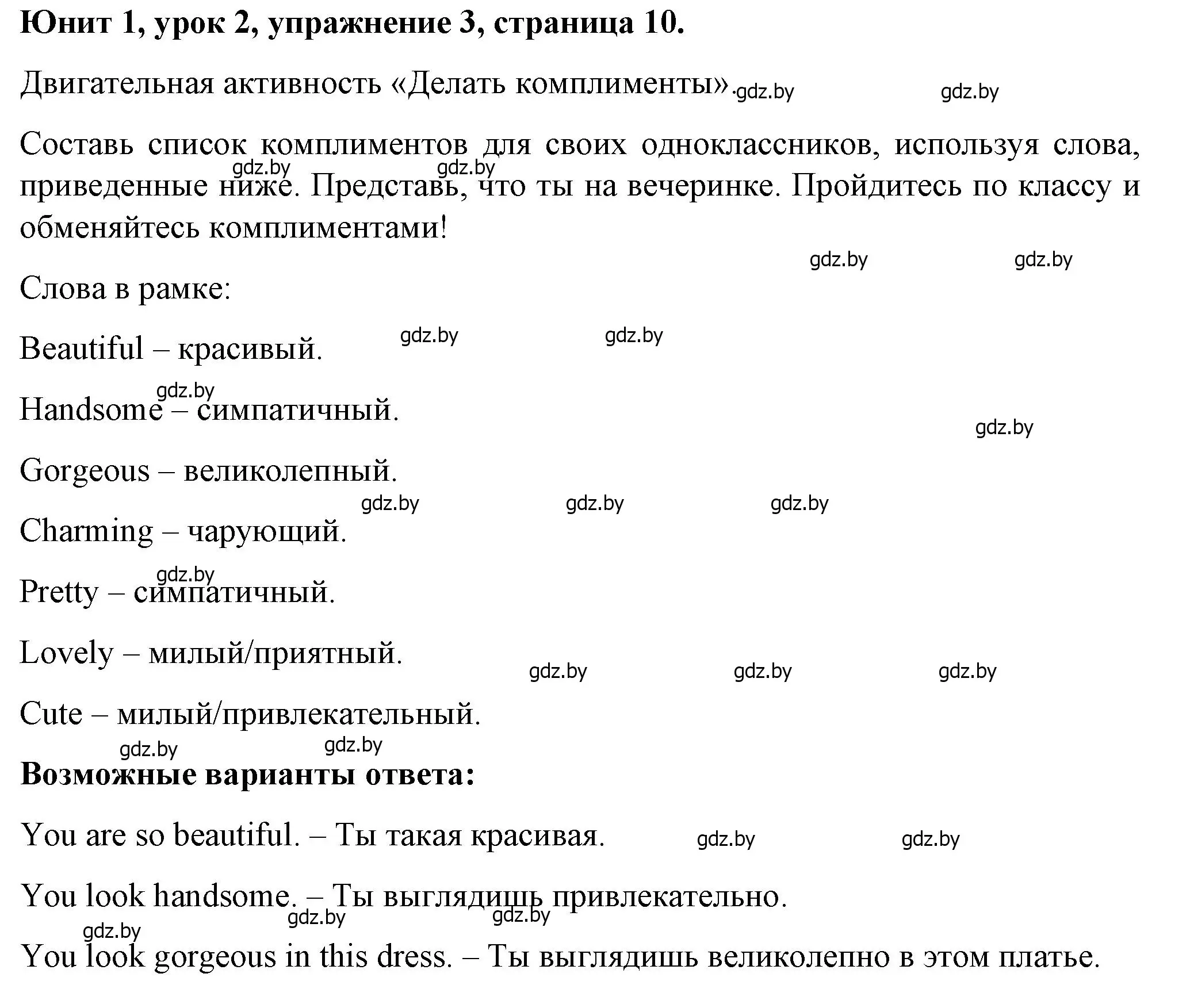 Решение номер 3 (страница 10) гдз по английскому языку 7 класс Демченко, Севрюкова, учебник 1 часть