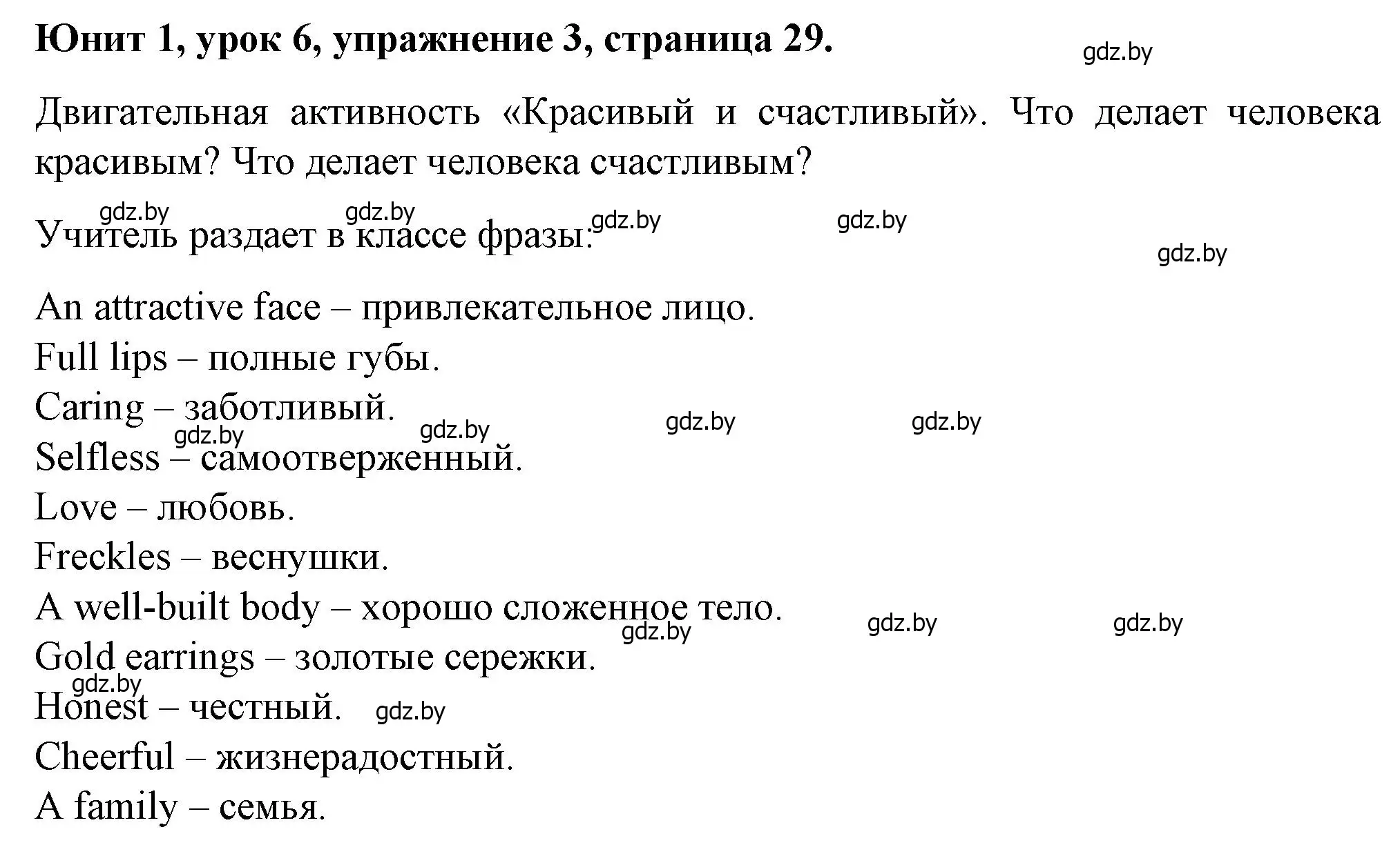 Решение номер 3 (страница 29) гдз по английскому языку 7 класс Демченко, Севрюкова, учебник 1 часть