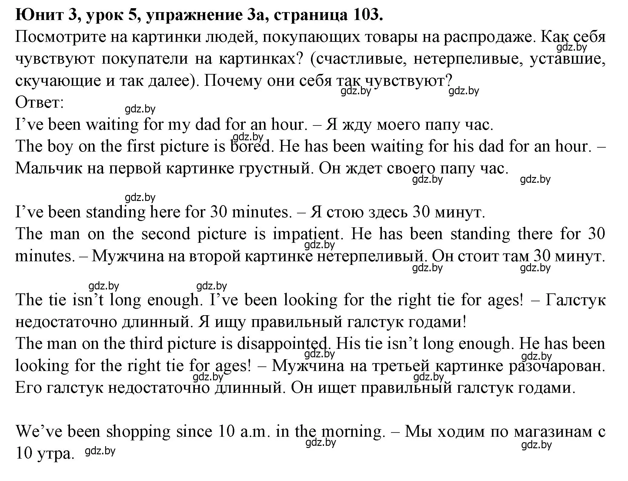 Решение номер 3 (страница 103) гдз по английскому языку 7 класс Демченко, Севрюкова, учебник 1 часть