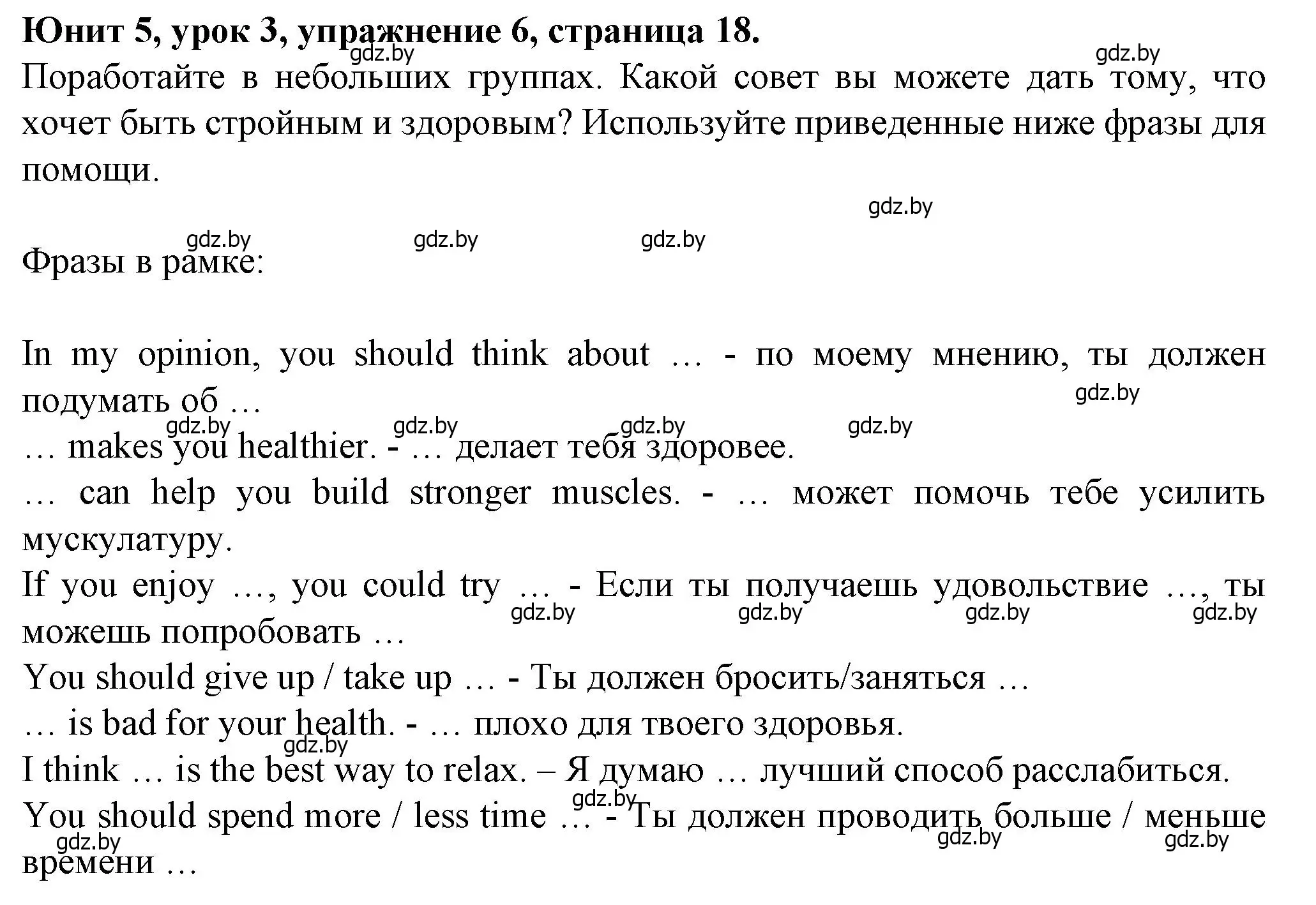 Решение номер 6 (страница 18) гдз по английскому языку 7 класс Демченко, Севрюкова, учебник 2 часть