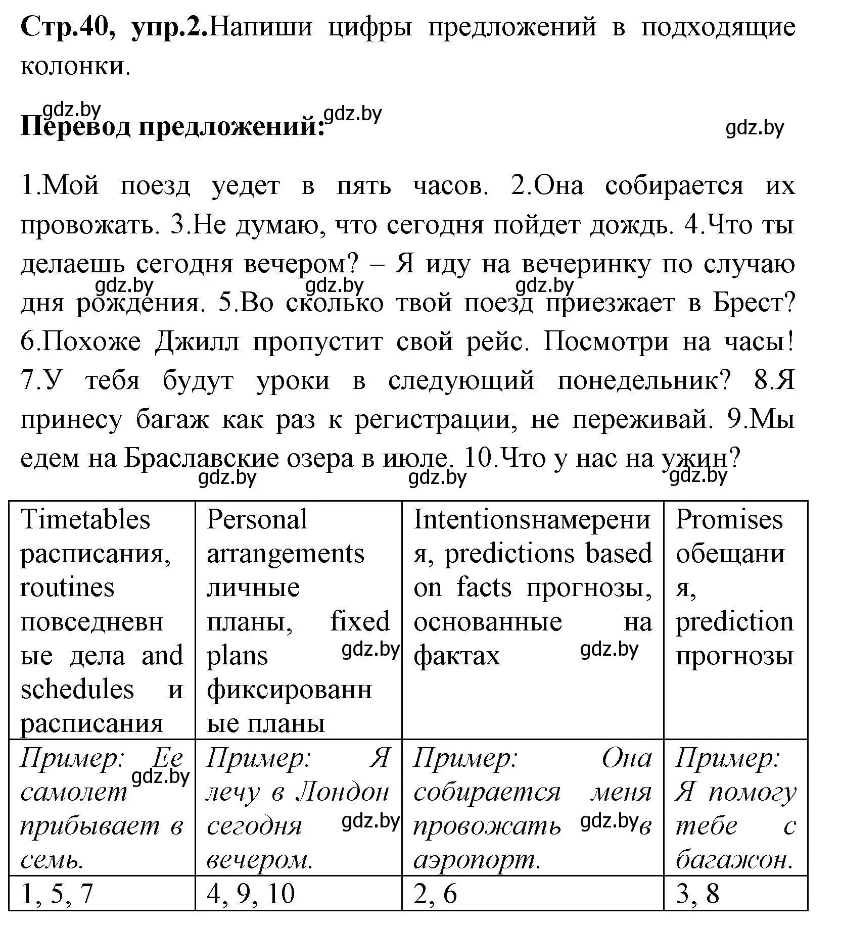 Решение номер 2 (страница 40) гдз по английскому языку 7 класс Юхнель, Наумова, рабочая тетрадь 2 часть