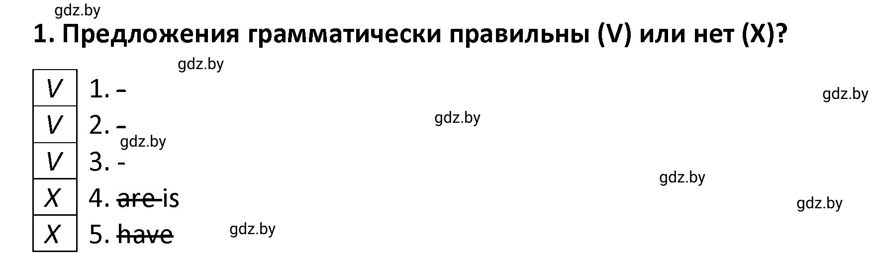 Решение номер 1 (страница 54) гдз по английскому языку 8 класс Севрюкова, Бушуева, тетрадь по грамматике