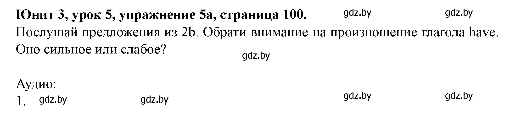 Решение номер 5 (страница 100) гдз по английскому языку 8 класс Демченко, Севрюкова, учебник 1 часть