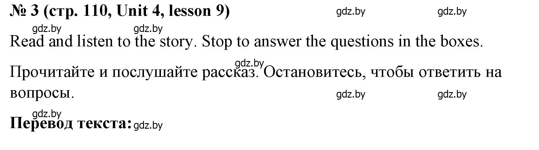 Решение номер 3 (страница 110) гдз по английскому языку 8 класс Лапицкая, Демченко, учебник