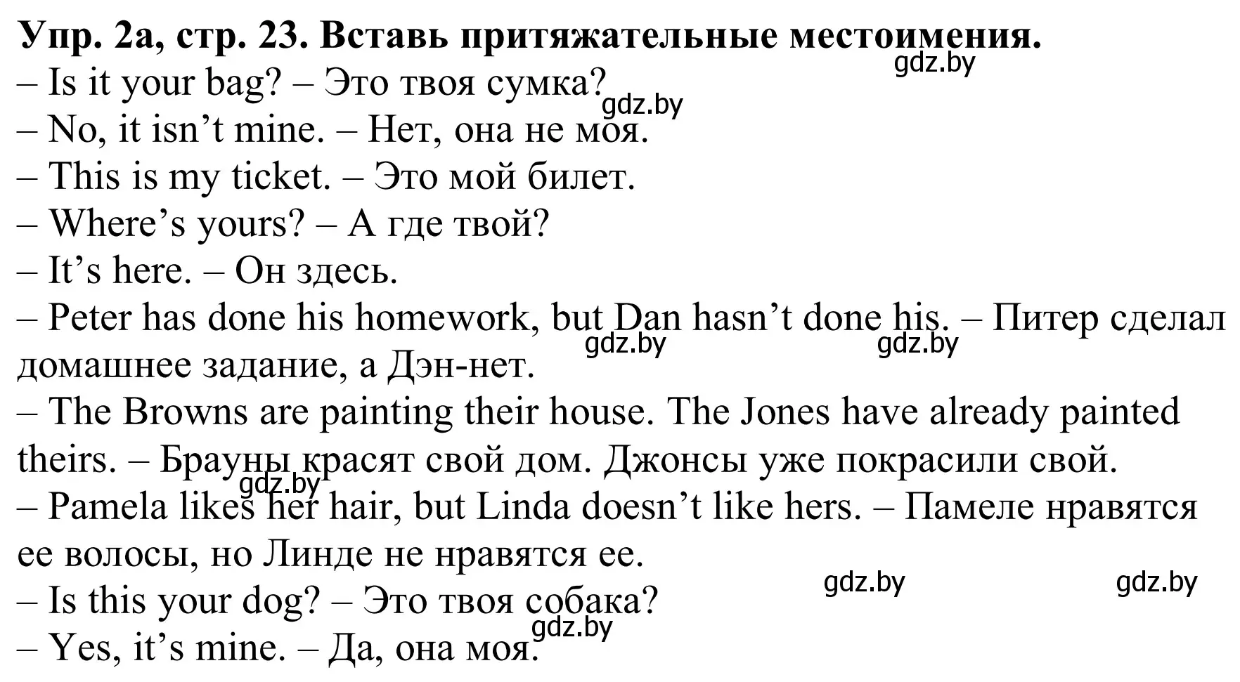 Решение номер 2a (страница 23) гдз по английскому языку 9 класс Лапицкая, Демченко, рабочая тетрадь 1 часть