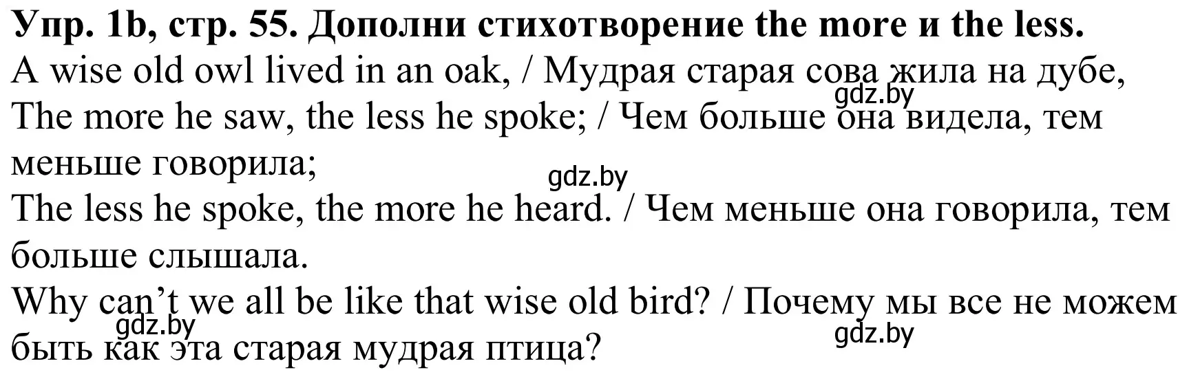 Решение номер 1b (страница 55) гдз по английскому языку 9 класс Лапицкая, Демченко, рабочая тетрадь 1 часть