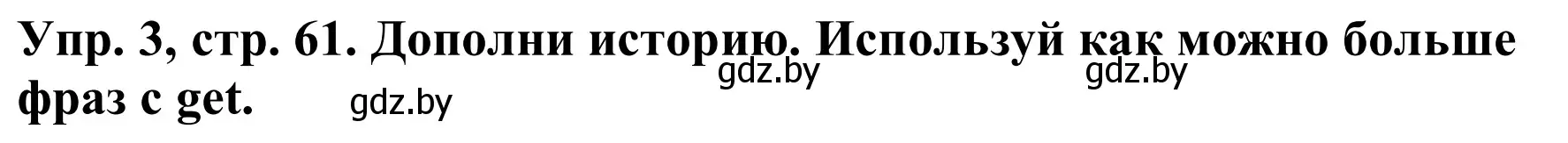 Решение номер 3 (страница 61) гдз по английскому языку 9 класс Лапицкая, Демченко, рабочая тетрадь 1 часть