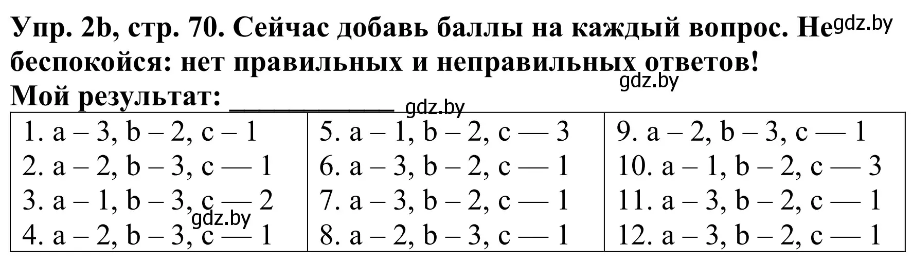 Решение номер 2b (страница 70) гдз по английскому языку 9 класс Лапицкая, Демченко, рабочая тетрадь 1 часть