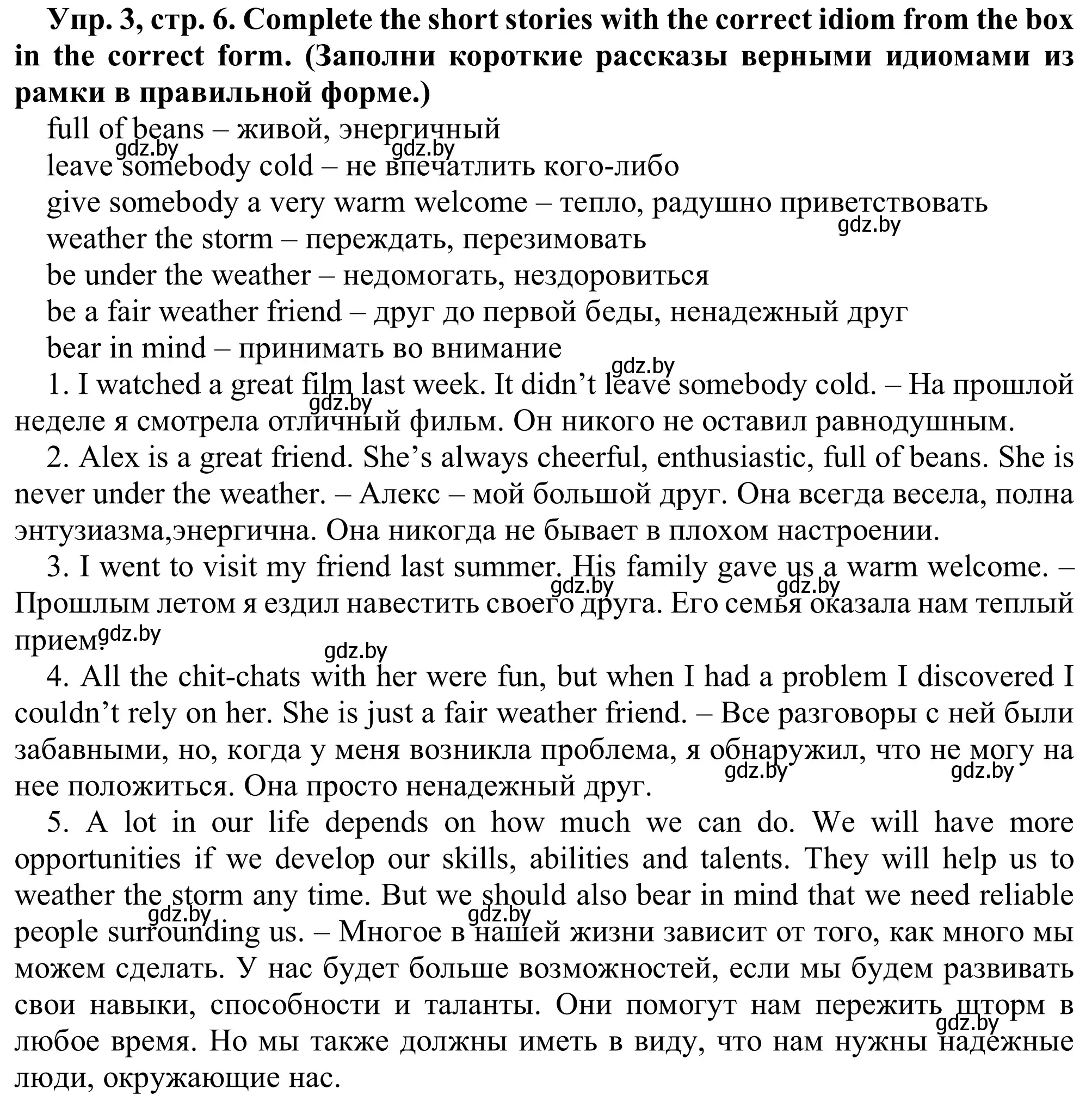 Решение номер 3 (страница 6) гдз по английскому языку 9 класс Лапицкая, Демченко, рабочая тетрадь 2 часть