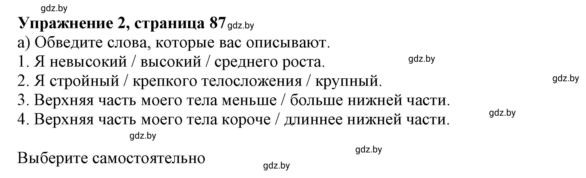 Решение 2. номер 2a (страница 87) гдз по английскому языку 9 класс Лапицкая, Демченко, рабочая тетрадь 1 часть