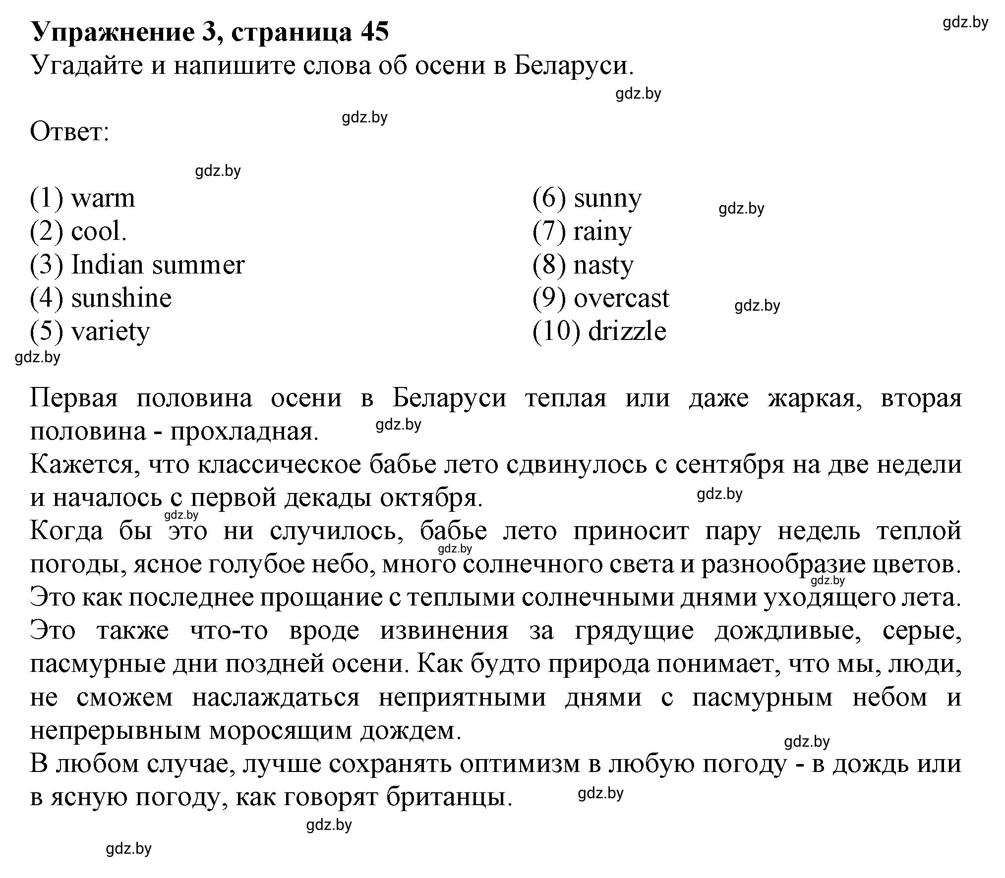 Решение 2. номер 3 (страница 45) гдз по английскому языку 9 класс Лапицкая, Демченко, рабочая тетрадь 2 часть