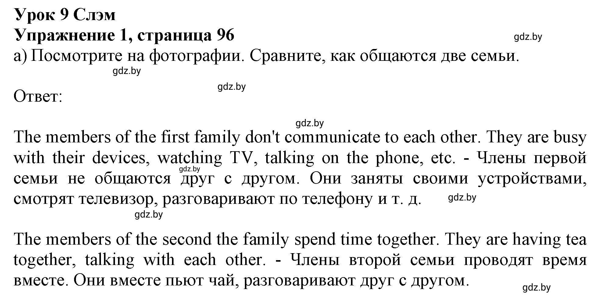 Решение 2. номер 1a (страница 96) гдз по английскому языку 9 класс Лапицкая, Демченко, рабочая тетрадь 2 часть