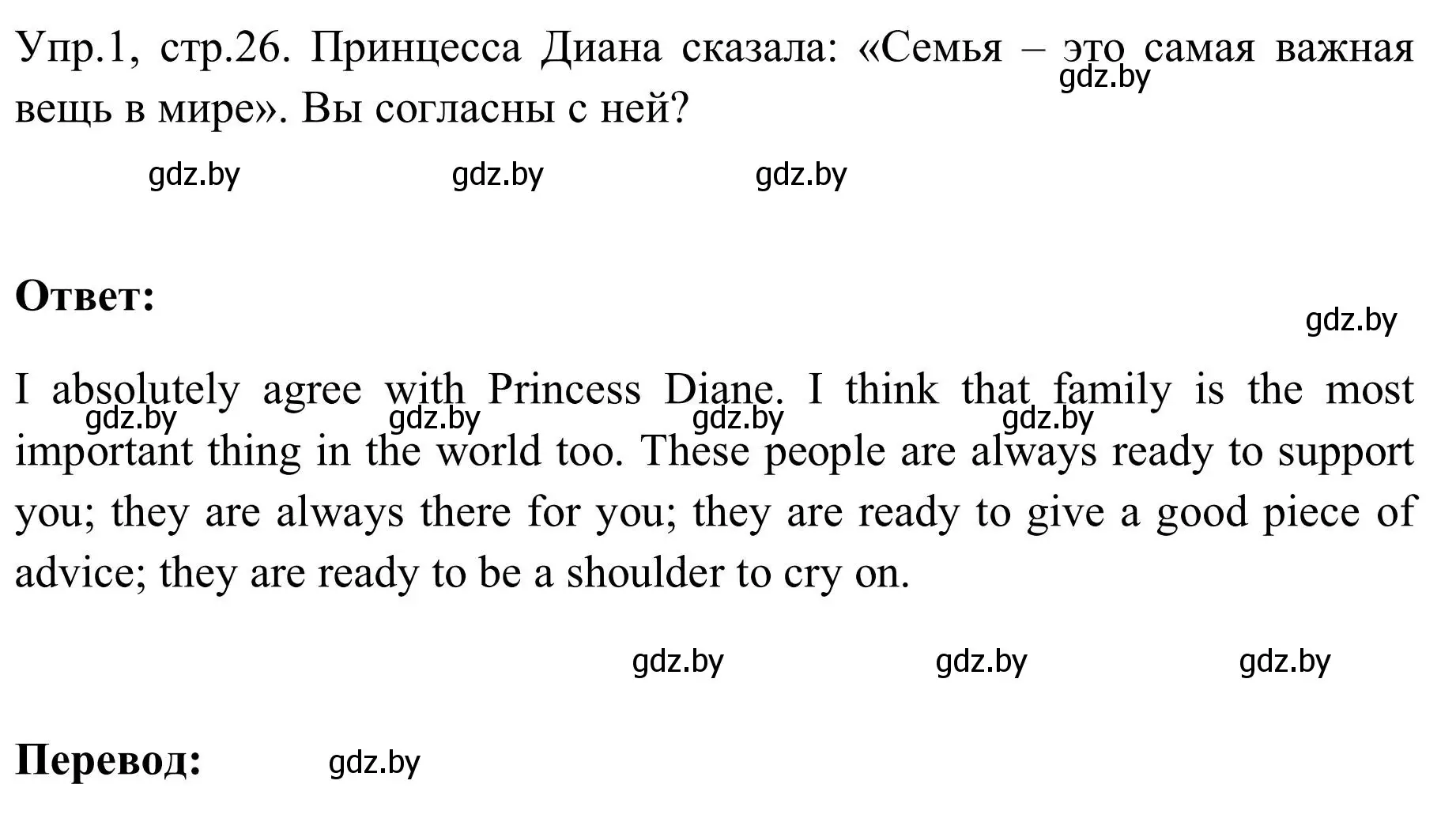 Решение номер 1 (страница 26) гдз по английскому языку 9 класс Лапицкая, Демченко, учебник