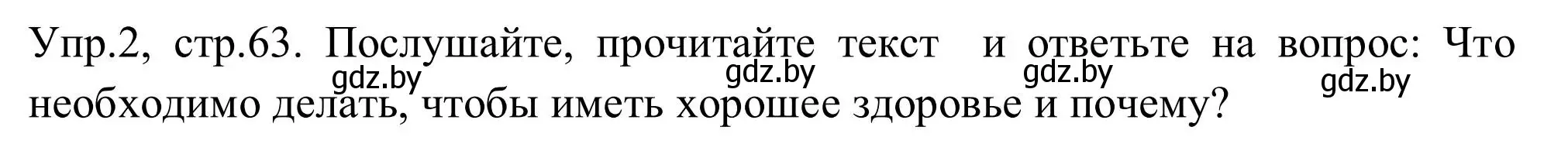 Решение номер 2 (страница 63) гдз по английскому языку 9 класс Лапицкая, Демченко, учебник