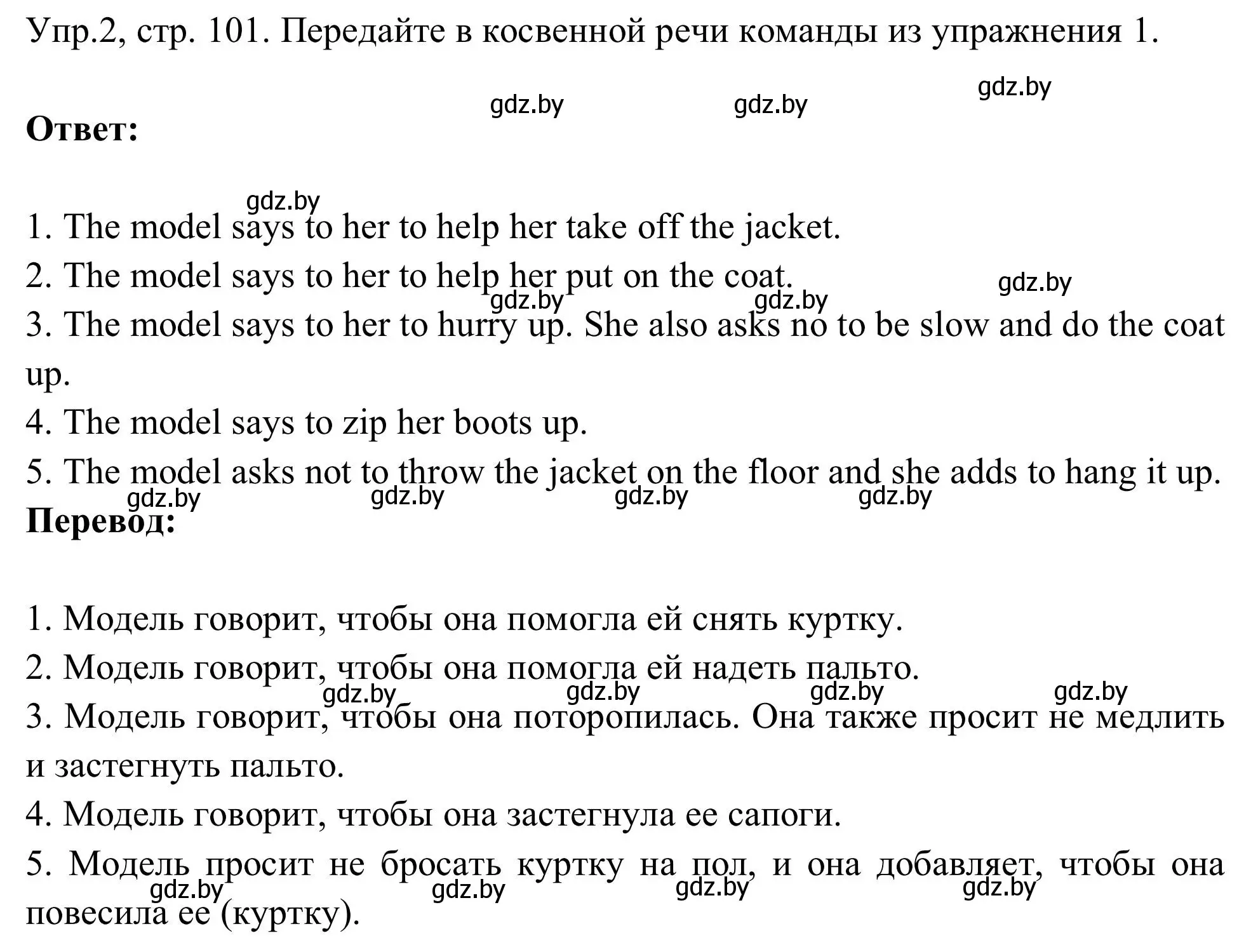 Решение номер 2 (страница 101) гдз по английскому языку 9 класс Лапицкая, Демченко, учебник