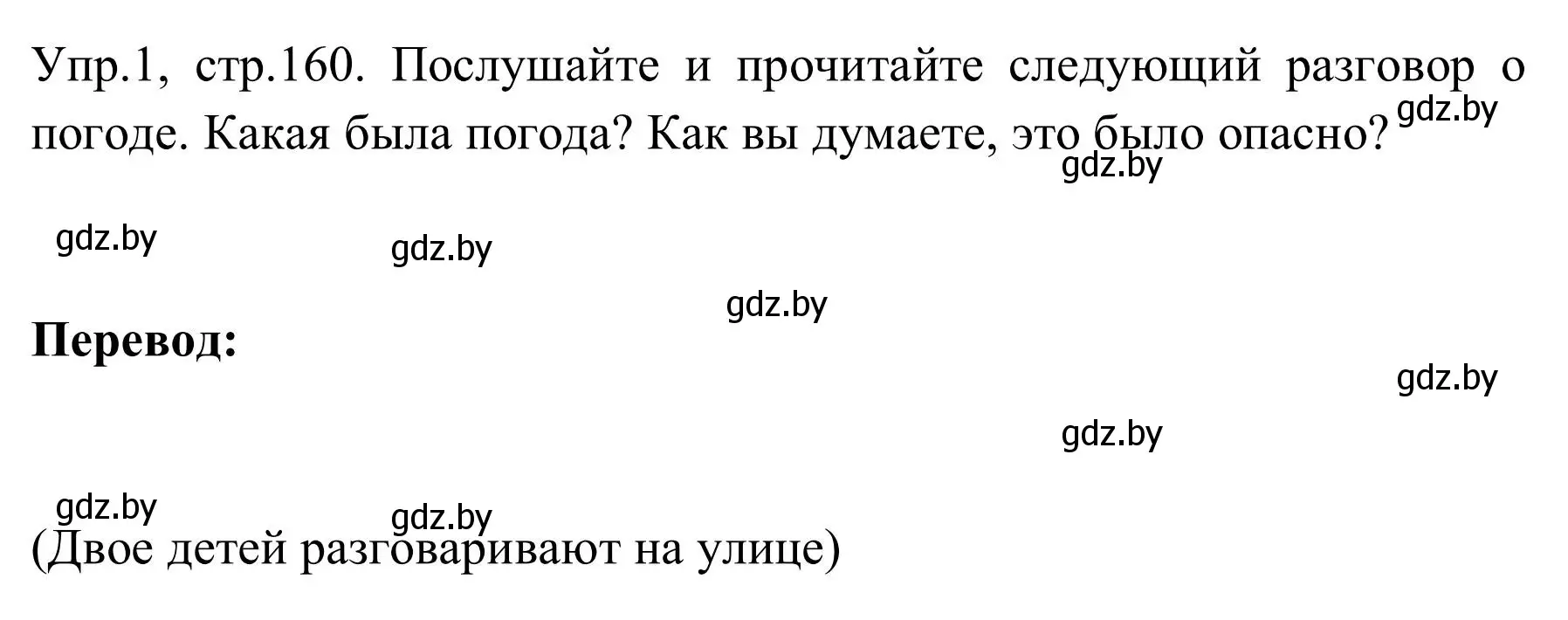 Решение номер 1 (страница 160) гдз по английскому языку 9 класс Лапицкая, Демченко, учебник