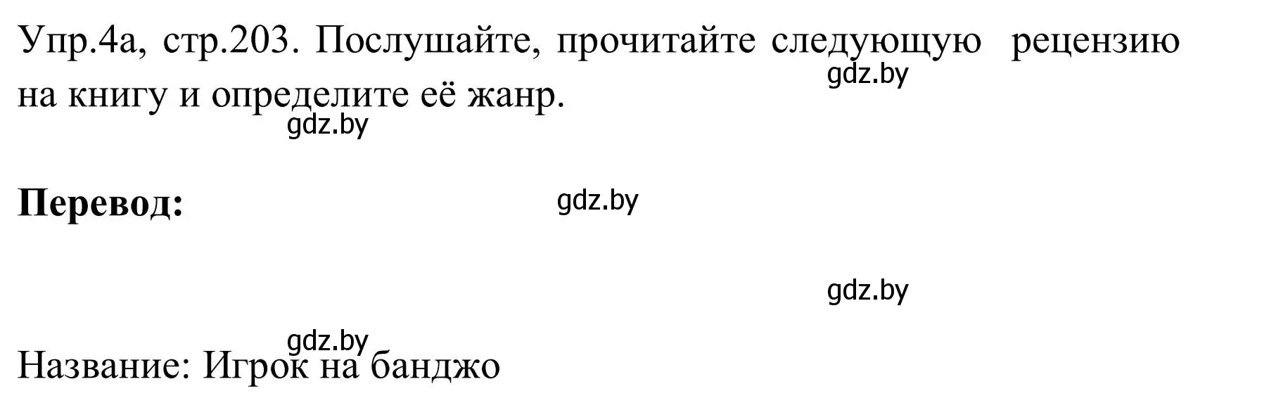 Решение номер 4 (страница 203) гдз по английскому языку 9 класс Лапицкая, Демченко, учебник