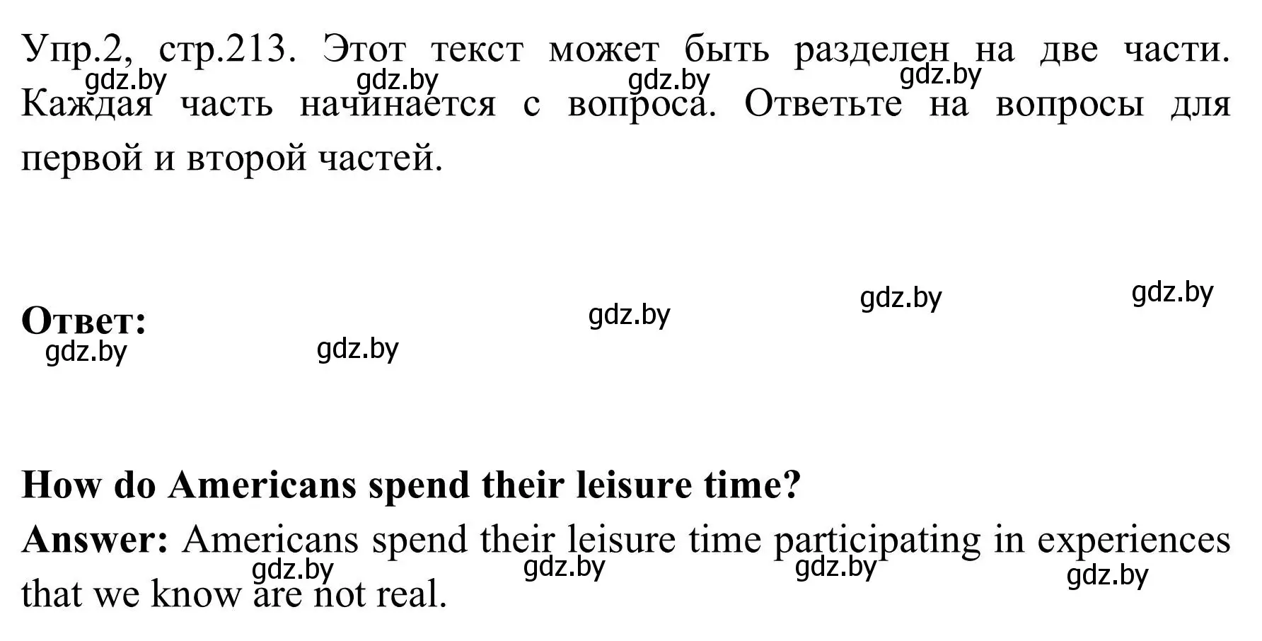 Решение номер 2 (страница 213) гдз по английскому языку 9 класс Лапицкая, Демченко, учебник