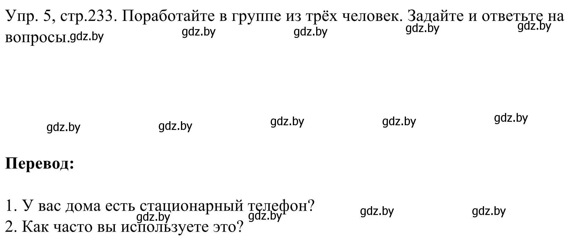 Решение номер 5 (страница 234) гдз по английскому языку 9 класс Лапицкая, Демченко, учебник