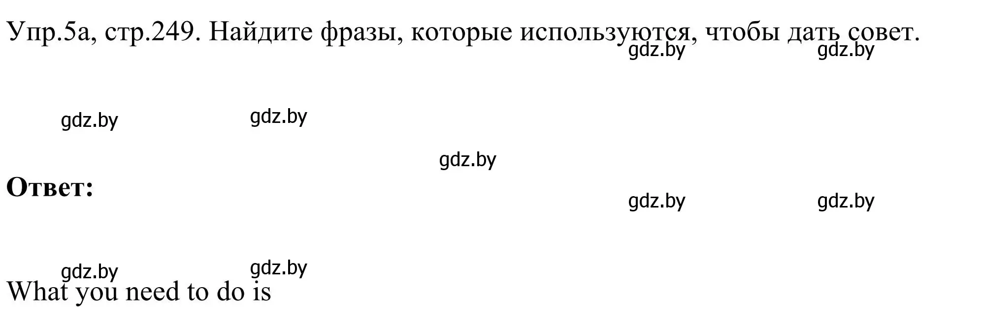 Решение номер 5 (страница 249) гдз по английскому языку 9 класс Лапицкая, Демченко, учебник