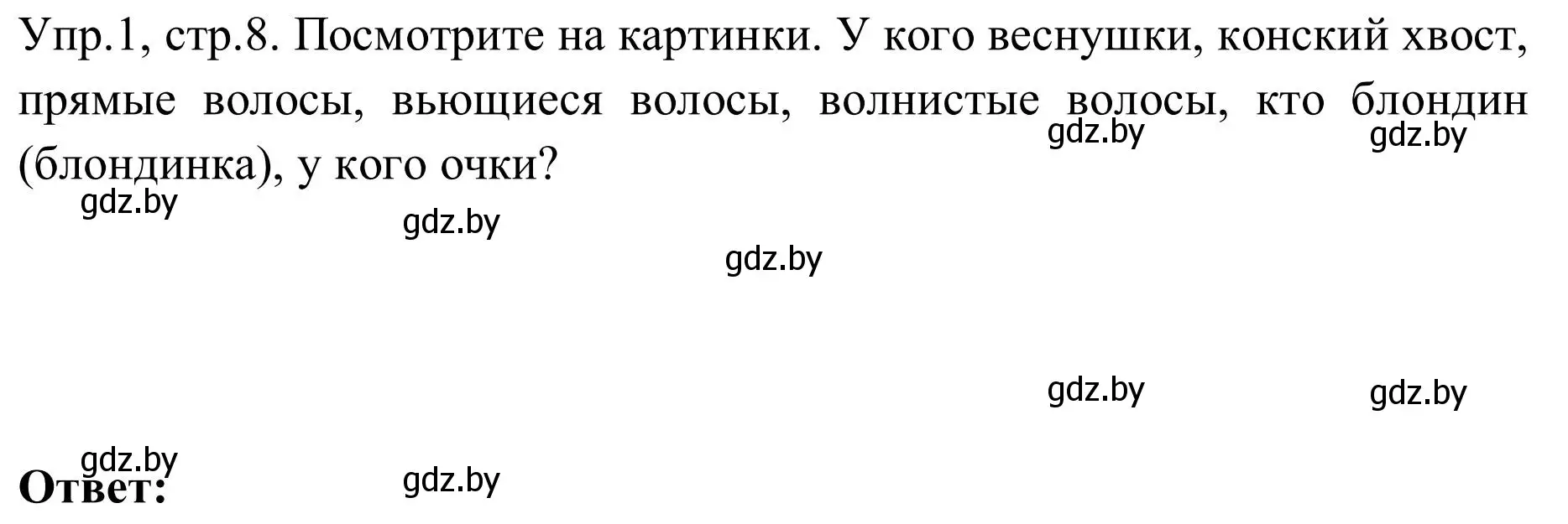 Решение 2. номер 1 (страница 8) гдз по английскому языку 9 класс Лапицкая, Демченко, учебник