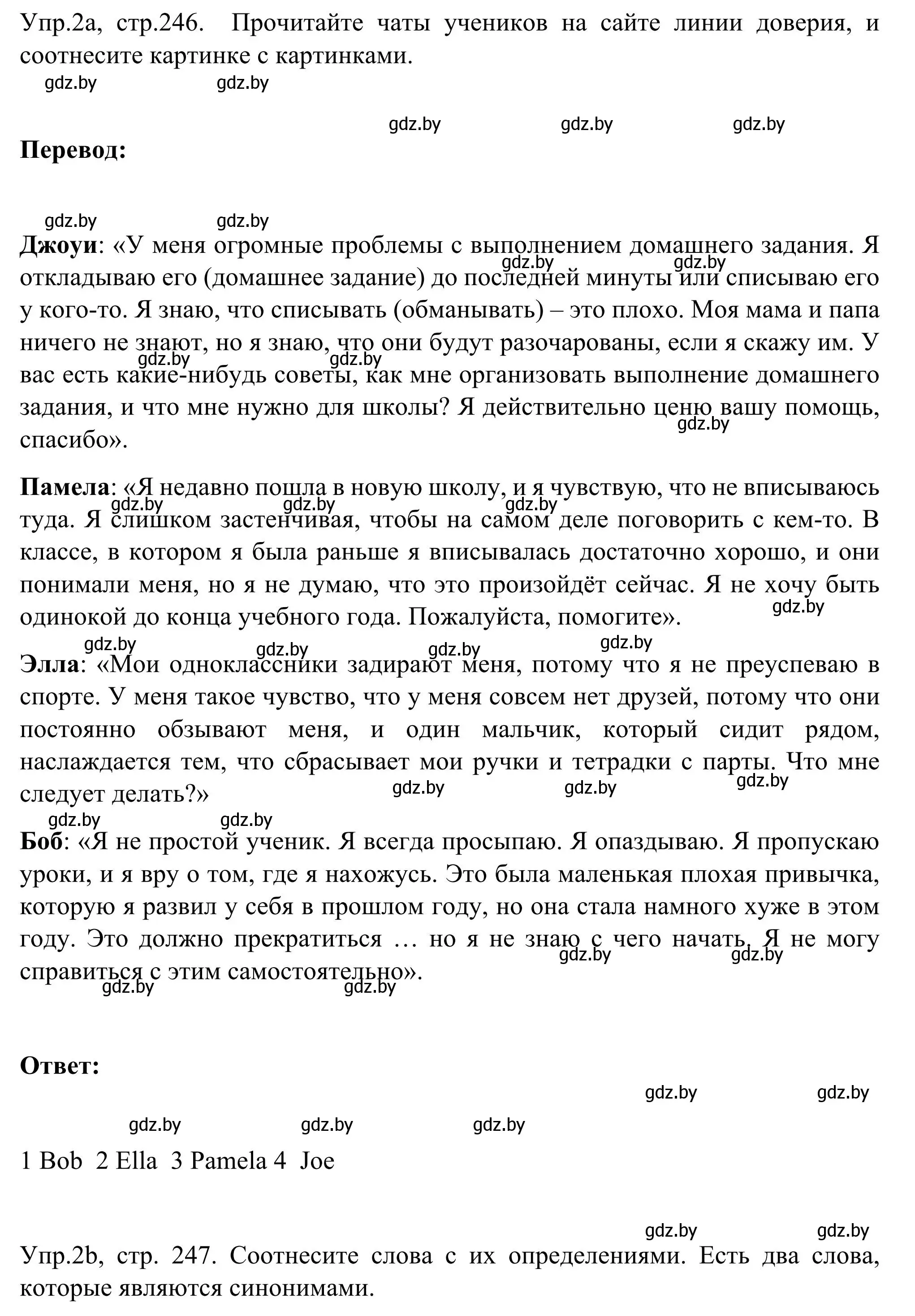 Решение 2. номер 2 (страница 246) гдз по английскому языку 9 класс Лапицкая, Демченко, учебник