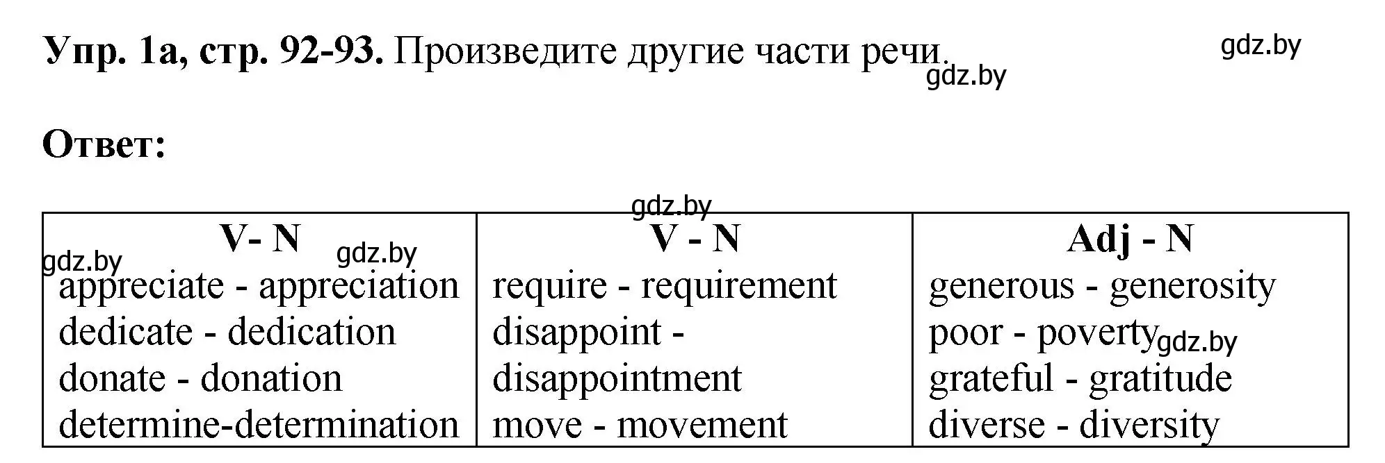 Решение номер 1 (страница 92) гдз по английскому языку 10 класс Демченко, Бушуева, рабочая тетрадь 1 часть