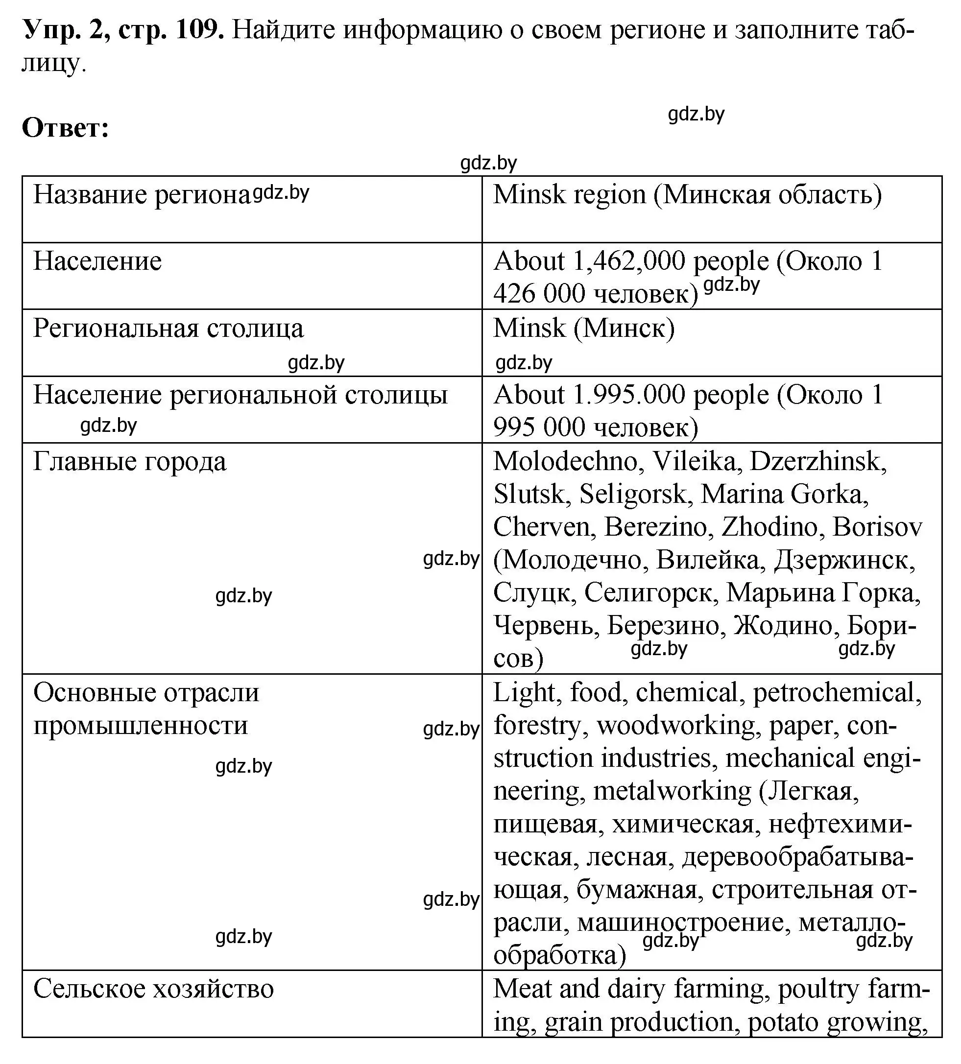 Решение номер 2 (страница 109) гдз по английскому языку 10 класс Демченко, Бушуева, рабочая тетрадь 2 часть