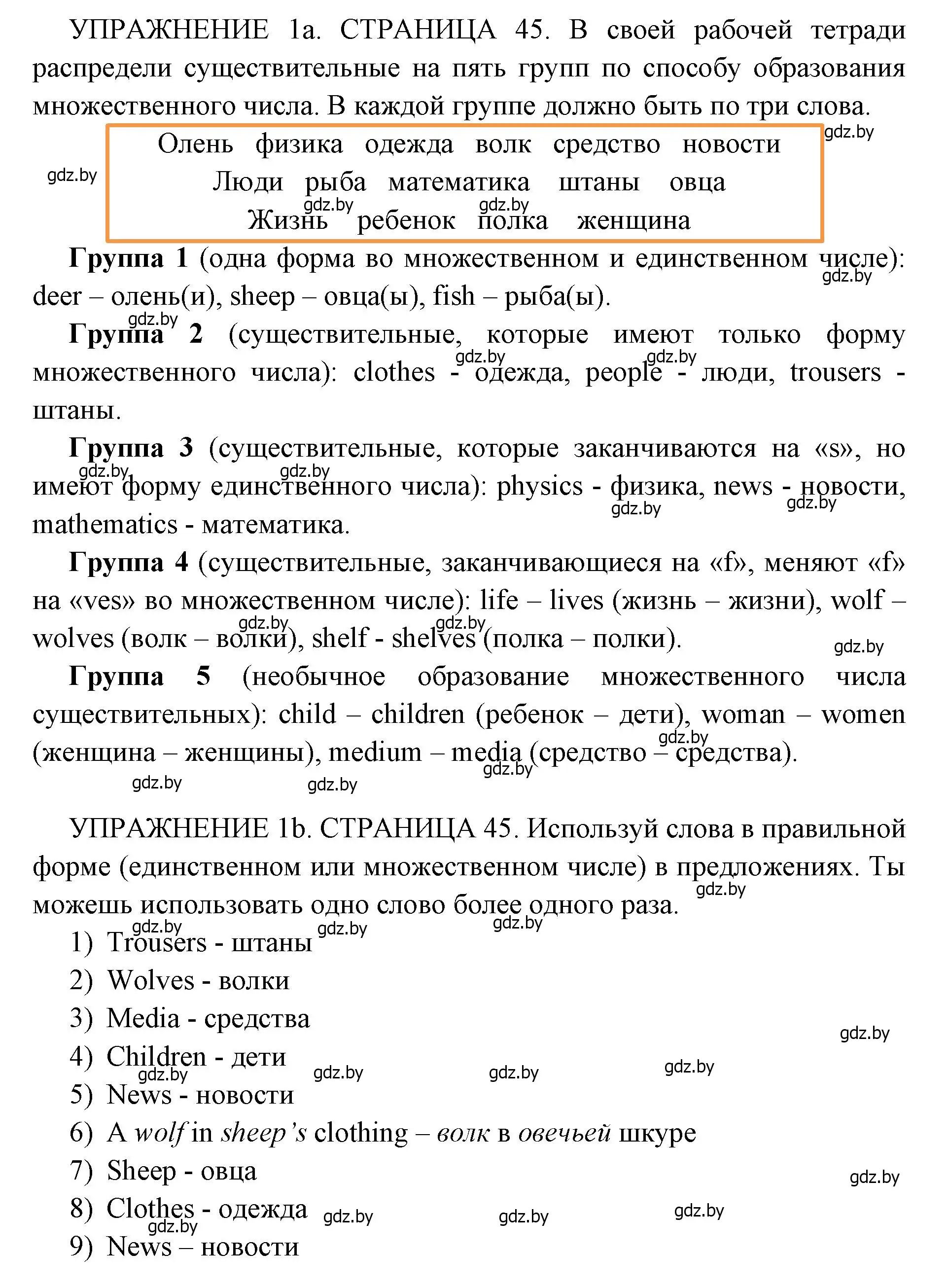 Решение 2. номер 1 (страница 45) гдз по английскому языку 10 класс Юхнель, Наумова, рабочая тетрадь 2 часть