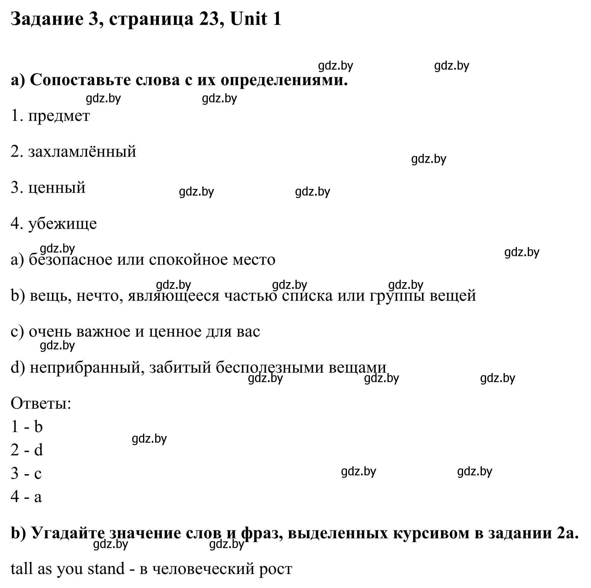 Решение номер 3 (страница 23) гдз по английскому языку 10 класс Юхнель, Наумова, учебник