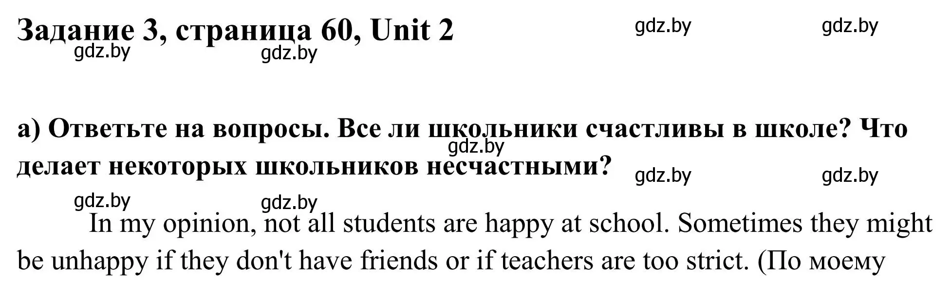 Решение номер 3 (страница 60) гдз по английскому языку 10 класс Юхнель, Наумова, учебник