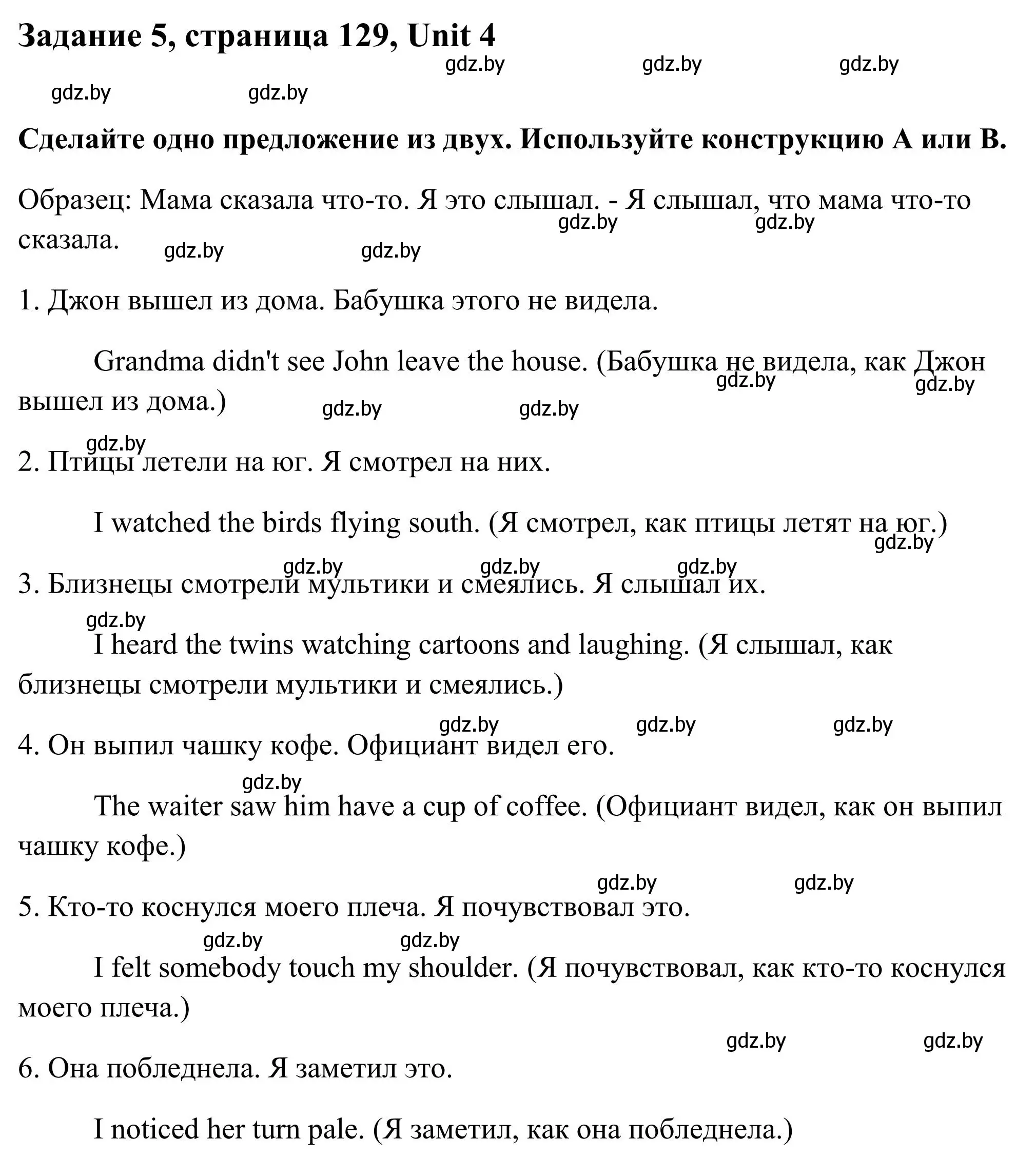 Решение номер 5 (страница 128) гдз по английскому языку 10 класс Юхнель, Наумова, учебник