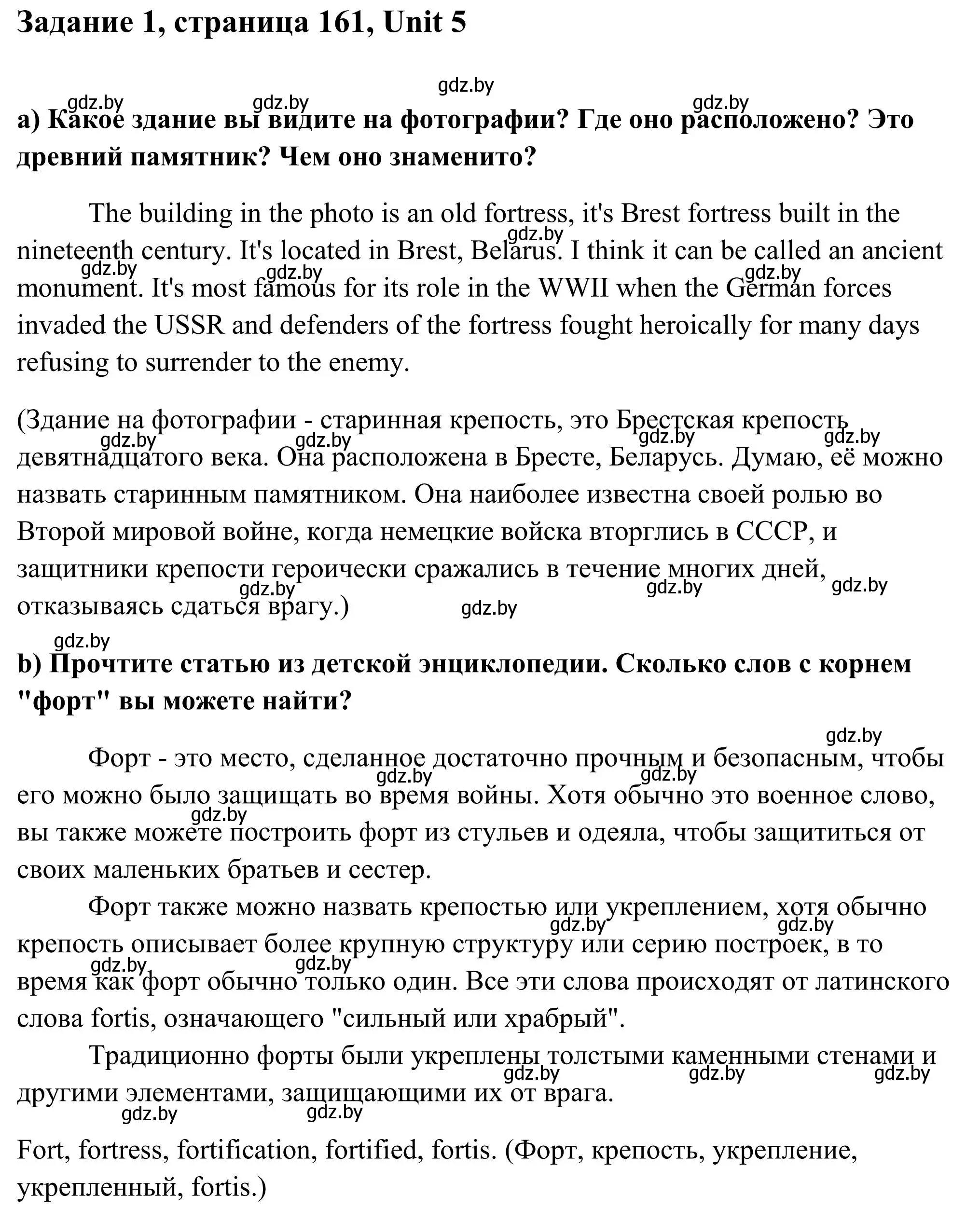 Решение номер 1 (страница 161) гдз по английскому языку 10 класс Юхнель, Наумова, учебник