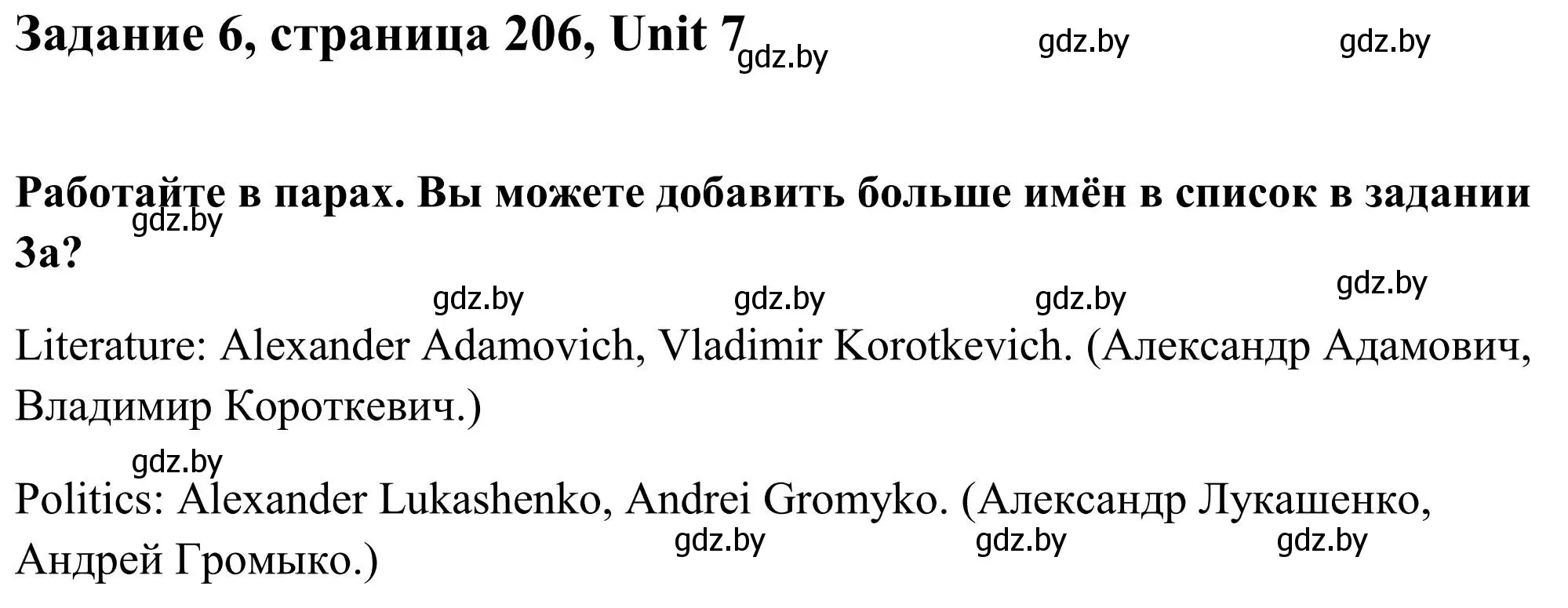 Решение номер 6 (страница 207) гдз по английскому языку 10 класс Юхнель, Наумова, учебник