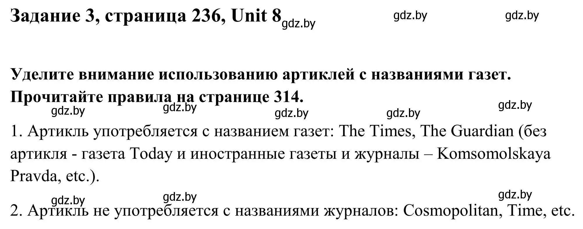 Решение номер 3 (страница 236) гдз по английскому языку 10 класс Юхнель, Наумова, учебник