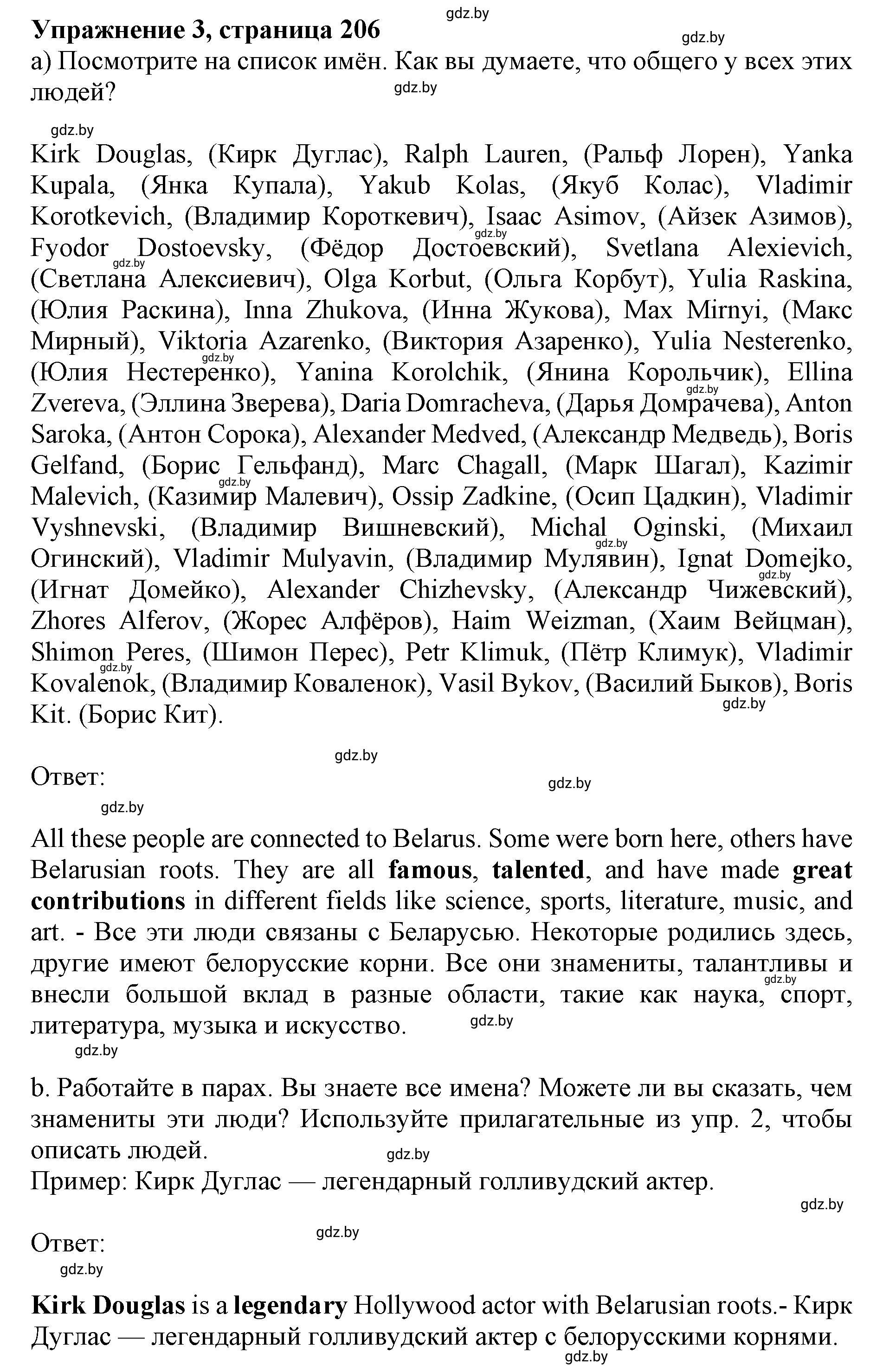 Решение 2. номер 3 (страница 206) гдз по английскому языку 10 класс Юхнель, Наумова, учебник