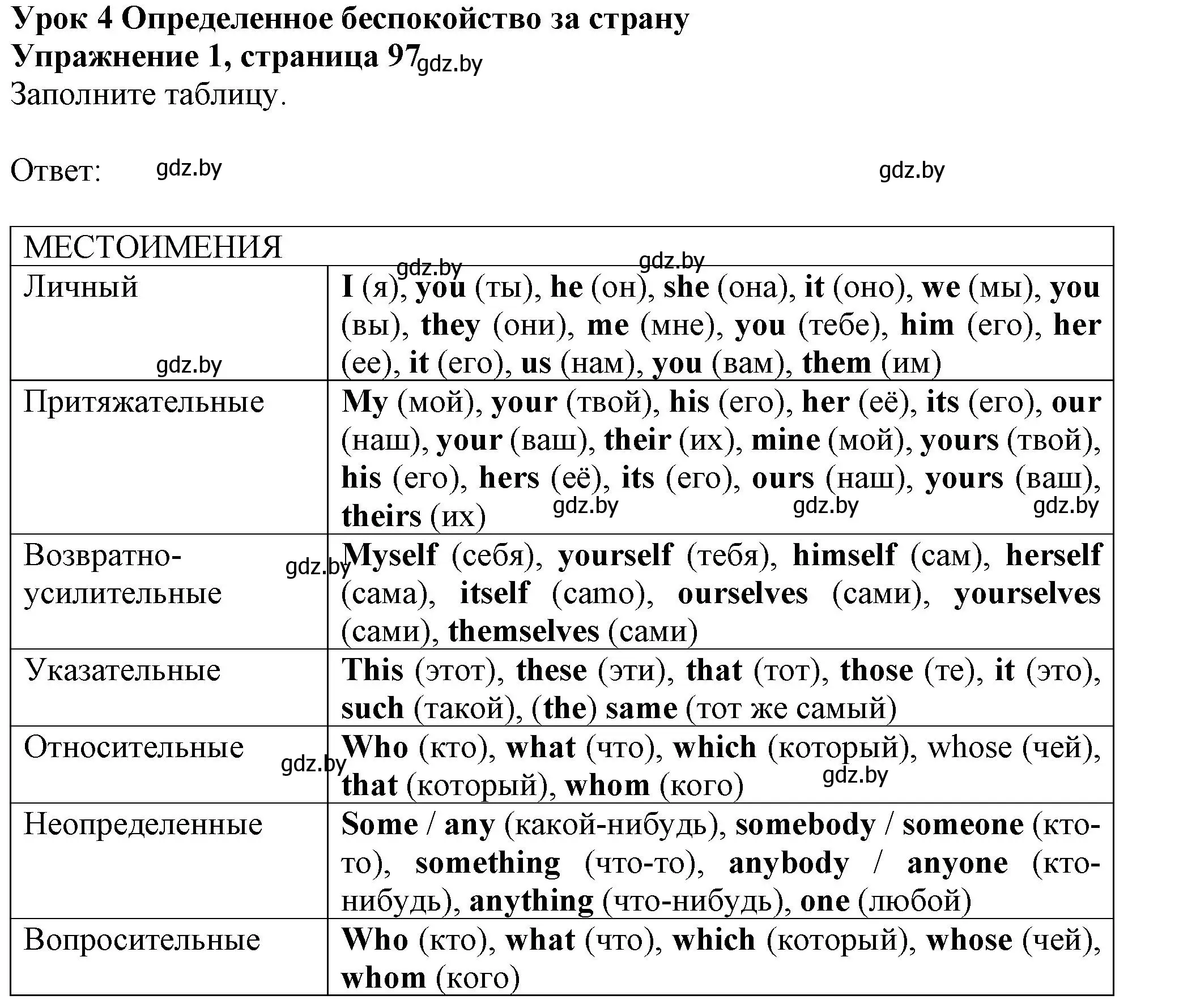 Решение номер 1 (страница 97) гдз по английскому языку 11 класс Юхнель, Демченко, рабочая тетрадь 2 часть