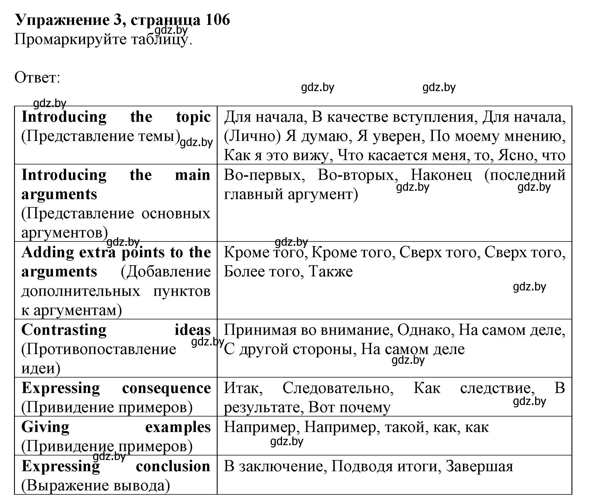 Решение номер 3 (страница 106) гдз по английскому языку 11 класс Юхнель, Демченко, рабочая тетрадь 2 часть