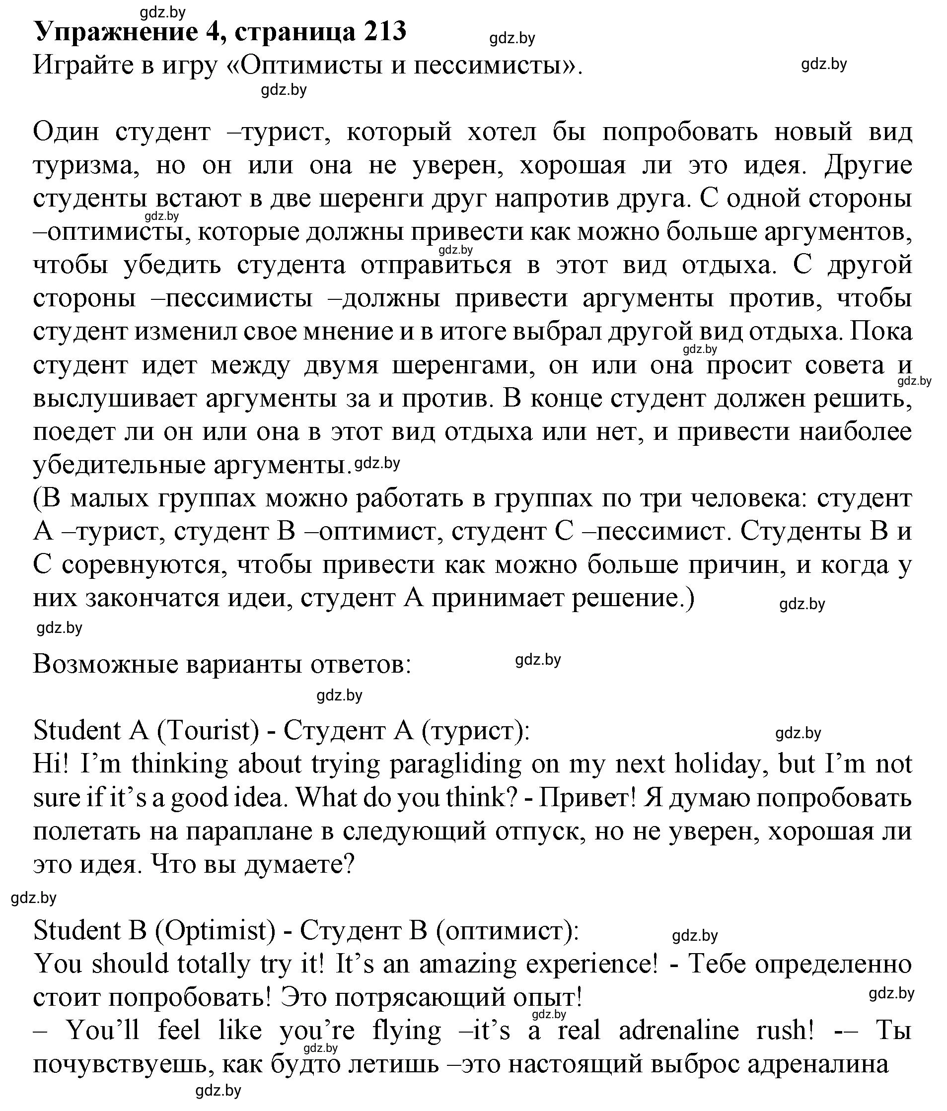 Решение 2. номер 4 (страница 213) гдз по английскому языку 11 класс Юхнель, Демченко, учебник