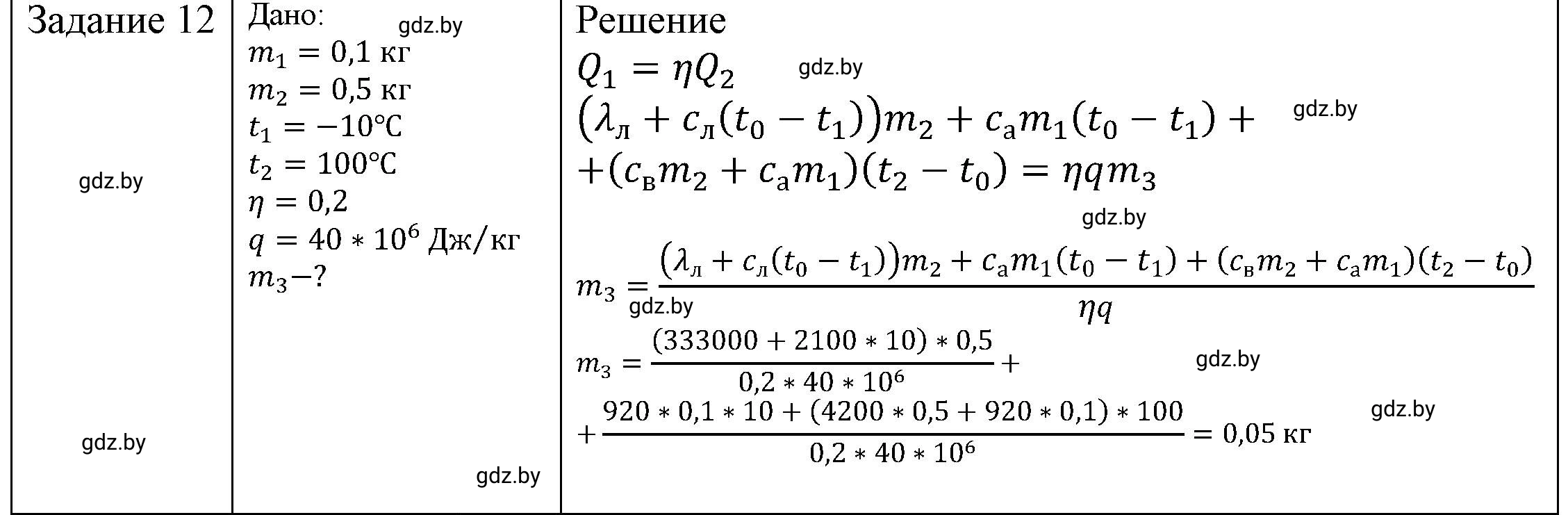 Решение 3. номер 12 (страница 39) гдз по физике 8 класс Исаченкова, Громыко, учебник