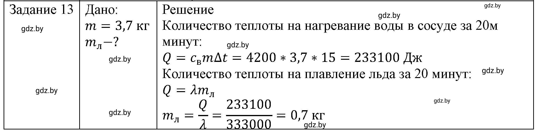 Решение 3. номер 13 (страница 39) гдз по физике 8 класс Исаченкова, Громыко, учебник