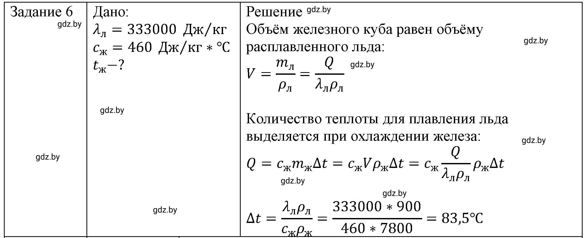 Решение 3. номер 6 (страница 39) гдз по физике 8 класс Исаченкова, Громыко, учебник